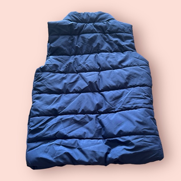 Kids Navy Blue And Yellow Puma Puffer Vest Size XS (5/6) - Picture 7 of 9